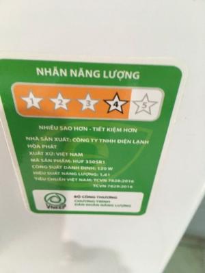 Tủ đông đứng Hòa Phát 147 lít HUF 350SR1, 88% nguyên zin bảo hành 6 tháng.