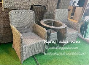 Bộ bàn ghế mây nhựa rẻ đẹp Tp.HCM Hồng Gia Hân M54