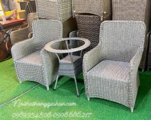 Bộ bàn ghế mây nhựa rẻ đẹp Tp.HCM Hồng Gia Hân M54