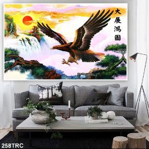 Tranh hoạ tiết đại bàng ốp tường phòng khách
