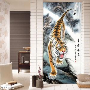 Gạch 3d ốp tường hổ vằng trang trí nhà cửa