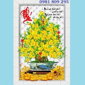 Tranh gạch men cao cấp hoa mai HP8547