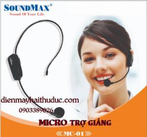 Micro choàng đầu SoundMax MC-01 trợ giảng, thuyết trình, Karaoke đều được