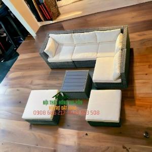 Sofa mây nhựa xuất khẩu thanh lý rẻ đẹp Hồng Gia Hân S63