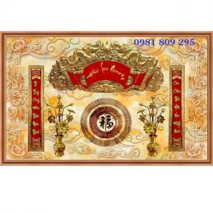 Tranh ốp ban thờ , gạch tranh 3d phòng thờ HP3265