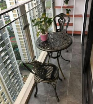 Bàn ghế nhôm đúc cực xịn xò Hồng Gia Hân N69