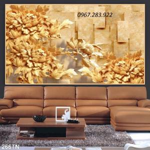 Tranh 3d hoạ tiết ốp tường phòng khách