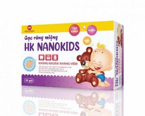 Gạc lưỡi răng miệng HK Nanokids vệ sinh khoang miệng cho trẻ sơ sinh giúp làm sạch lưỡi , loại bỏ mảng bám