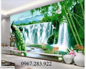 Tranh phong cảnh ốp tường chất liệu gạch men 3d