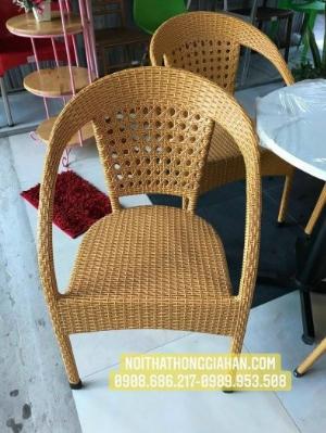 Bàn ghế cafe sân vườn mây nhựa Hồng Gia Hân M726