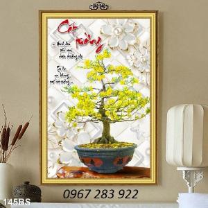 Gạch tranh 3d mai vàng- Tranh phòng khách