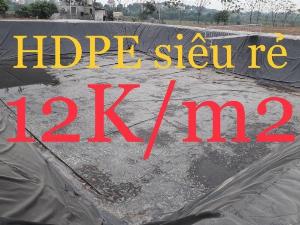 Bạt Lót Chống Thấm Hdpe 0.2mm khổ 6mx100m 600m2 phủ cỏ nông nghiệp