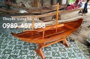 Mẫu xuồng gỗ 3 lá, Thuyền gỗ trang trí 2m, Thuyền gỗ 4m, Thuyền gỗ 5m