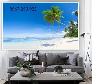 Gạch tranh ốp tường trang trí phong cảnh biển