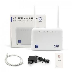 Phát Wifi 4G LTE Olax AX7 Pro sử dụng điện trực tiếp và Pin 5000mAh đi kèm, hỗ trợ 4 cổng LAN , kết nối 32 thiết bị