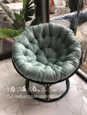 Ghế thư giãn Papasan khung sắt bền đẹp Hồng Gia Hân P84