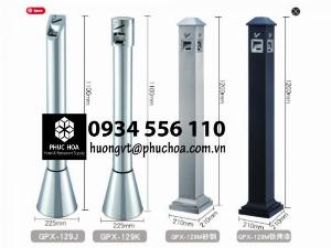 Thùng rác inox có gạt tàn , thùng rác khách sạn cao cấp