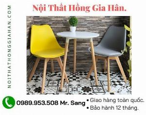 Bàn ghế nhựa đúc decor đẹp Hồng Gia Hân N917