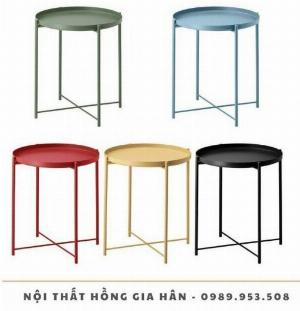Bàn sắt tròn xếp gọn giá rẻ Hồng Gia Hân H93