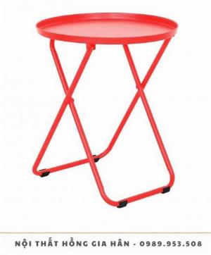 Bàn sắt tròn xếp gọn giá rẻ Hồng Gia Hân H93
