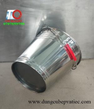 Xô quai xách đựng đá - ướp rượu, xô inox có nắp