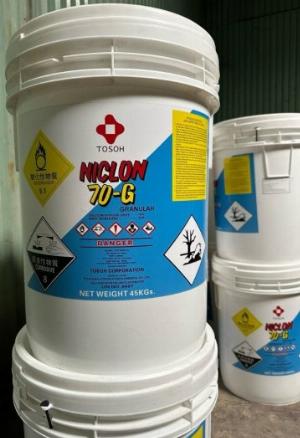 Xử lý nước Niclon 70g (CA(OCl)2), CALCIUM HYPOCHLORITE 70% Min- Nhật Bản