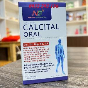 Calcital Oral giúp bổ sung canxi, vitamin D3, K2 cho cơ thể, hỗ trợ phát triển chiều cao