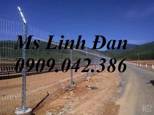 Lưới thép hàng rào mạ kẽm sơn tĩnh điện phi 5 ô 75x200, hàng rào mạ kẽm nhúng nóng D5 75x200