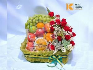 Giỏ hoa quả nhập khẩu quà tặng tập thể cán bộ nhân viên bệnh viện - FSNK524