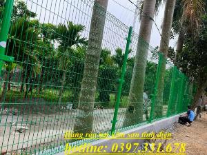 Lưới thép hàng rào, Hàng rào lưới thép phi 5 ô 50x200 mạ kẽm sơn tĩnh điện mới 100%