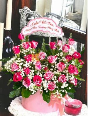 Hộp hoa chúc mừng khai trương hồng phát - DHNK16