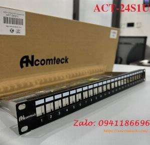 Thanh đấu nối Ancomteck 24 cổng CAT6 UTP mã ACT-24S1U, ACT-6U-88 sẵn kho