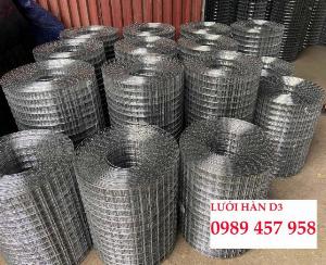 Tấm lưới hàn mạ nhúng nóng, Thép tấm D3 50x100, Lưới hàn chập D4 50x150