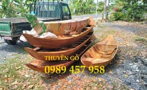 Đóng mới Thuyền gỗ du lịch 3 người, Thuyền trang trí hoa 3m