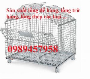 Sản xuất lồng thép để hàng, Lồng xe đẩy siêu thị, Lồng thép chứa hàng mới