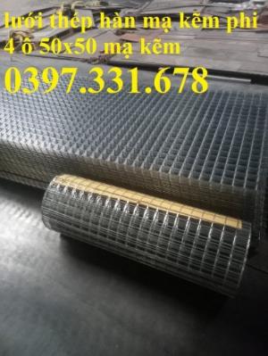 Lưới thép hàn mạ kẽm 4ly ô (50x50; 100x100; 150x150; 200x200) tại Thạch Thất