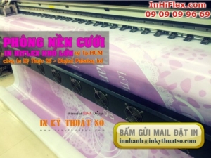 Máy in phun kỹ thuật số khổ lớn - mực dầu - cho chất lượng thành phẩm, màu sắc bạt hiflex sắc nét, đẹp, bền màu trong điều kiện trưng bày ngoài trời