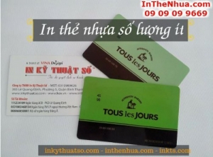 In thẻ nhựa số lượng ít lấy hàng từ 1 – 2 ngày