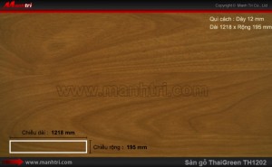 Sàn gỗ công nghiệp Thaigreen TH1202, dày 12mm