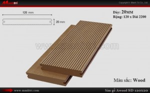 Sàn gỗ nhựa ngoài trời Awood SD120x20_Wood