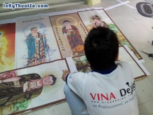 In silk giá rẻ | In tranh nghệ thuật tôn giáo bền đẹp với chất liệu silk tại Tp.HCM