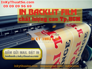 Hộp đèn quảng cáo từ backlit film in mực dầu trên máy Mimaki Nhật Bản tại In Kỹ Thuật Số