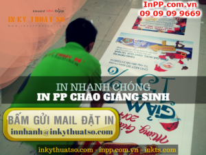 In PP poster mừng Giáng Sinh và ưu đãi cuối năm