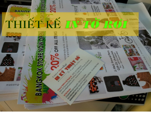 Thiết kế tờ rơi đẹp đáp ứng được yêu cầu về thẩm mỹ và chuyển tải thông tin tại Công ty TNHH In Kỹ Thuật Số - Digital Printing
