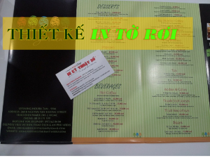 Công ty TNHH In Kỹ Thuật Số - Digital Printing cung cấp dịch vụ thiết kế tờ rơi kết hợp menu