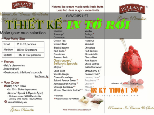 Thiết kế in tờ rơi kết hợp menu cho quán trà sữa tại Công ty TNHH In Kỹ Thuật Số - Digital Printing