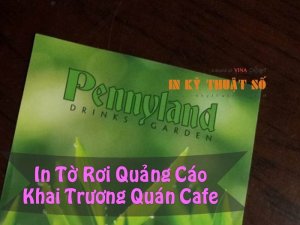 In tờ rơi quảng cáo khai trương quán cafe