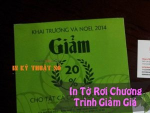 In tờ rơi chương trình giảm giá