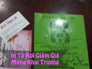 In tờ rơi giảm giá mừng khai trương