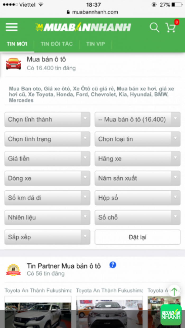 Danh mục Mua bán ô tô
